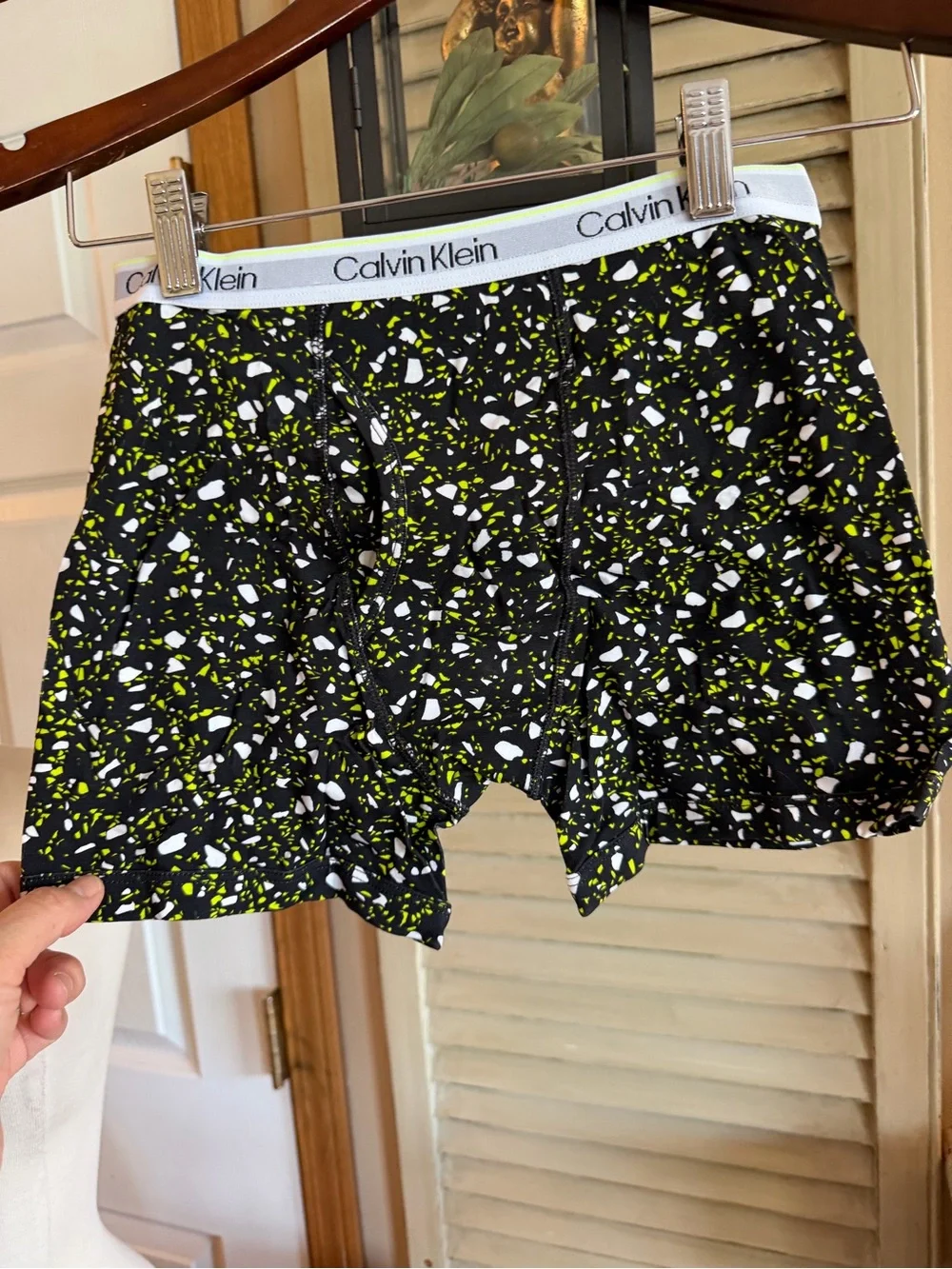 Calvin Klein Kids 2-Pack Briefs in Gray and Black with Lime Accent